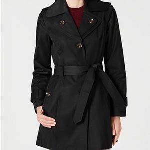 London Fog Belted Hooded Trench Coat